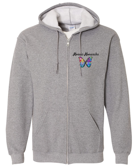 Mosaic Monarchs Zip Fleece